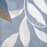 Плитка Eletto Ceramica 15x15 настенная Дерево/Wood Листья Голубой/Leaves Blue матовая