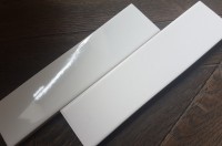 Плитка 20x5 настенная Microline White Brillo гладкая глянцевая белый Dar Ceramics