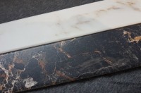 Керамогранит 40x8 Chevron Calacatta Gold гладкая матовая белый 6мм Goetan Керамогранит 40x8 Chevron Calacatta Gold гладкая матовая белый 6мм Goetan