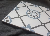 Керамогранит 23x23 напольная Alba 22 Azul гладкая матовая бело-черно-голубой Mijares - Cerlat Керамогранит 23x23 напольная Alba 22 Azul гладкая матовая бело-черно-голубой Mijares - Cerlat