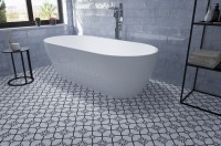 Керамогранит 23x23 напольная Alba 22 Azul гладкая матовая бело-черно-голубой Mijares - Cerlat Керамогранит 23x23 напольная Alba 22 Azul гладкая матовая бело-черно-голубой Mijares - Cerlat