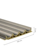 Стеновая панель 280x10 Wave dark metal QY260723E Bonaparte Стеновая панель 280x10 Wave dark metal QY260723E Bonaparte