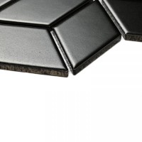 Мозаика 31x27 6мм Landa Black матовая 6*48*48 черный Bonaparte