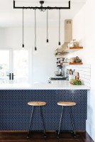 Мозаика 33x31 Round midnight blue 6*28*28 голубой Bonaparte