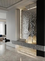 Стеновая панель 280x110 Relief silver серебряный Bonaparte Стеновая панель 280x110 Relief silver серебряный Bonaparte