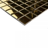 Мозаика 30x30 5мм Everest Gold 5.2*25*25 золотой Bonaparte