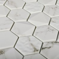 Мозаика 30x30 7мм Volume White 48*48*6.5 белый Bonaparte