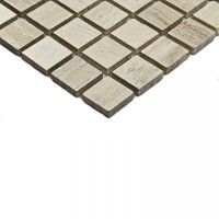 Мозаика 31x31 4мм Dunes-15 slim полированная 4*15*15 серый Bonaparte