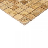 Мозаика 31x31 4мм Madrid-15 slim полированная 4*15*15 коричневый Bonaparte