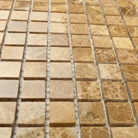 Мозаика 31x31 4мм Madrid-15 slim полированная 4*15*15 коричневый Bonaparte