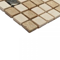 Мозаика 31x31 4мм Turin-15 slim матовая 4*15*15 коричневый Bonaparte