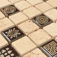 Плитка 31x31 7мм Milan-1 серебряный Bonaparte