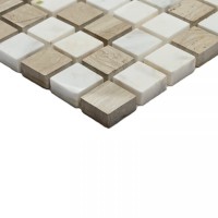 Мозаика 31x31 7мм Melange-15 7*15*15 серый Bonaparte