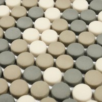 Мозаика 33x32 6мм Pixel mist d12*6 белый Bonaparte