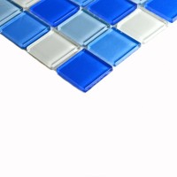 Мозаика 30x30 4мм Blue wave-3 25*25 белый Bonaparte