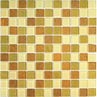 Мозаика 30x30 4мм Shine Gold 4*25*25 золотой Bonaparte