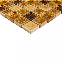 Мозаика 30x30 8мм Morocco Gold 23*23 серый Bonaparte