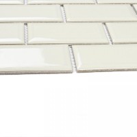 Мозаика 29x29 6мм Brick White 6*45*95 белый Bonaparte