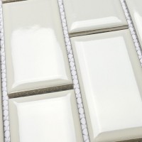 Мозаика 29x29 6мм Brick White 6*45*95 белый Bonaparte