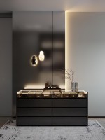 Стеновая панель 280x108 Aluminium grey carbon connect QY260512M Bonaparte