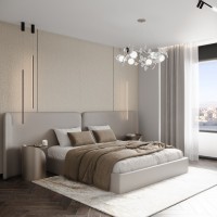 Стеновая панель 280x108 Plane textile beige carbon матовая connect QY260512M Bonaparte