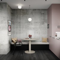 Стеновая панель 280x108 Cemento Light carbon матовая connect QY260512M Bonaparte
