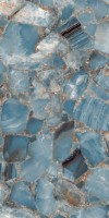 Керамогранит 120x60 9мм Aqua Stone Dark полированная голубой Seratonia
