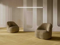 Плитка напольная 9x60 Ауревия золотой ректификат матовая Ceramika Konskie