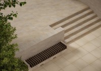 Плитка ступень 60x30 Эримайт кремовая структурная матовая Ceramika Paradyz