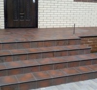 Плитка ступень 29x29 Semir Brown stopnica prosta матовая Ceramika Paradyz