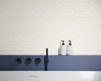 Плитка настенная 75x25 Nightwish Blue Rekt матовая Ceramika Paradyz