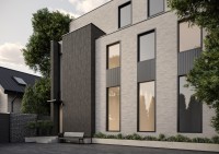 Плитка фасадная 6x40 Carrizo Grey Elewacja Struktura Stripes Mix Mat матовая Ceramika Paradyz