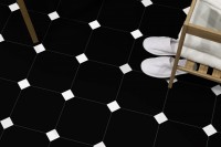 Плитка напольная 25x25 Окто Элемент черный Keros Плитка напольная 25x25 Окто Элемент черный Keros