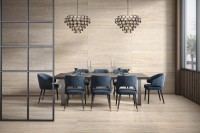 Плитка настенная 120x60 Джульетт Травертино коричневый объемный карвинг лаппатированная Realistik