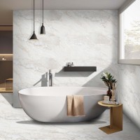 Плитка настенная 120x60 Гравел белый матовый карвинг структурная Realistik