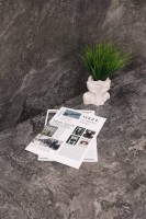 Плитка настенная 120x60 Роялиш черный матовый карвинг матовая Realistik