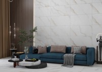 Плитка настенная 120x60 Клер белый объемный карвинг лаппатированная Realistik