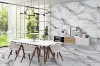 Плитка настенная 120x60 Клео белый матовый объемный карвинг Realistik Плитка настенная 120x60 Клео белый матовый объемный карвинг Realistik