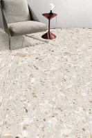 Плитка настенная 120x60 Terazzo Crema Carving структурная Realistik