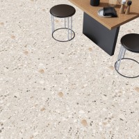 Плитка настенная 120x60 Terazzo Crema Carving структурная Realistik