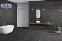 Плитка настенная 120x60 Alexandria Nero Sugar Carving лаппатированная Realistik