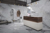 Плитка настенная 120x60 Cleo White Stonelo Carving структурная Realistik