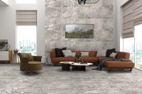 Плитка настенная 120x60 Cordelia Crystal Grey Stonelo Carving структурная Realistik