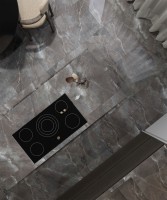 Керамогранит 60x60 8мм полированная FP1014-A Pulpis Nero серый камень Arcadia Ceramica Керамогранит 60x60 8мм полированная FP1014-A Pulpis Nero серый камень Arcadia Ceramica