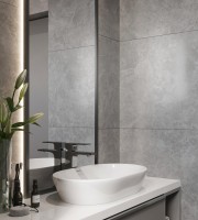 Керамогранит 120x60 8мм матовая с микрогранулами SL1002-A Oviedo Gris Solido серый камень Arcadia Ceramica