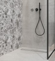 Керамогранит 120x60 8мм матовая с микрогранулами SL1004-A Terragona Silver серый терраццо Arcadia Ceramica