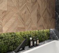 Керамогранит 120x60 8мм матовая с 3d-эффектом RT7011-P Rockwood Beige бежевый дерево Arcadia Ceramica
