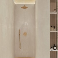 Керамогранит 160x80 9мм матовая с глянцевым эффектом CZ-GL01-B Canvas Crema бежевый бетон Arcadia Ceramica