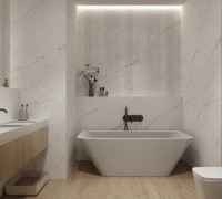 Керамогранит 160x80 9мм матовая с глянцевым эффектом CZ-GL07-B Montesa White белый мрамор Arcadia Ceramica