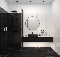 Плитка 30x8 8мм Liguria Black глянцевая Smile Tile